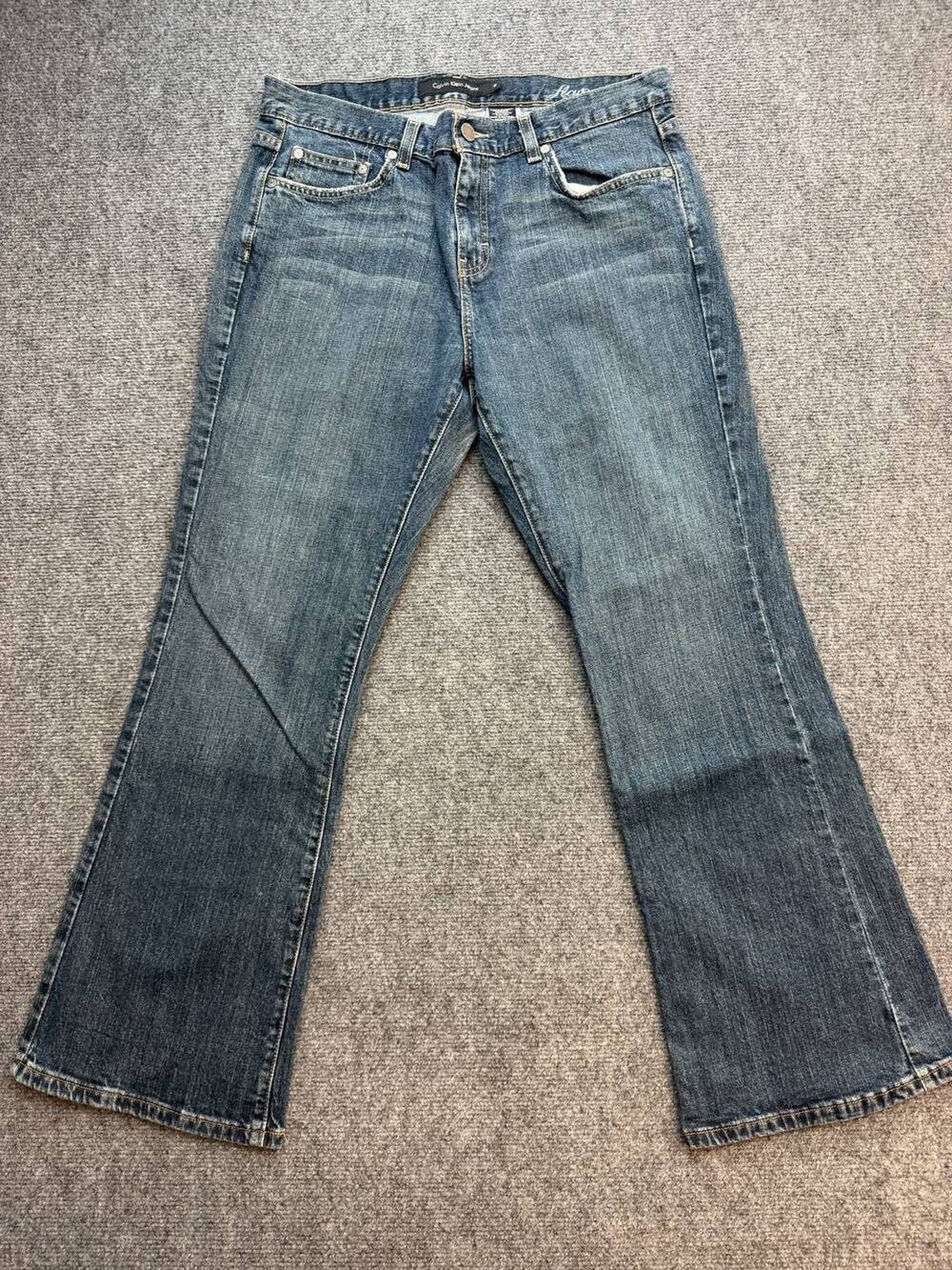 Calvin Klein Jeans Women’s Size 12 Blue Stretch Flare Leg Denim Jeans